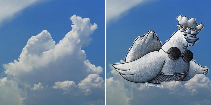 Este artista cria desenhos inspirados em formas de nuvem (42 fotos) 25