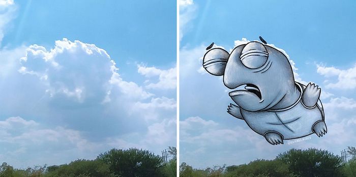 Este artista cria desenhos inspirados em formas de nuvem (42 fotos) 31