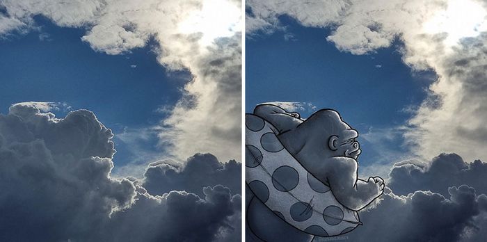 Este artista cria desenhos inspirados em formas de nuvem (42 fotos) 32