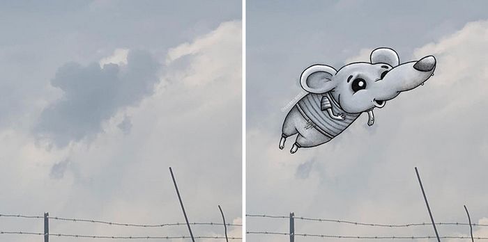 Este artista cria desenhos inspirados em formas de nuvem (42 fotos) 35