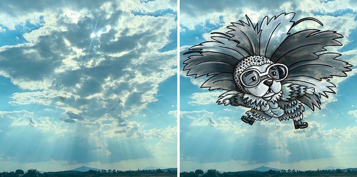Este artista cria desenhos inspirados em formas de nuvem (42 fotos) 42