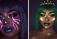 Eu uso maquiagem, tinta UV e luz para criar looks que brilham no escuro (26 fotos) 30