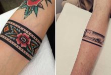 32 ideias de tatuagens de braceletes 11