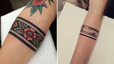 32 ideias de tatuagens de braceletes 7