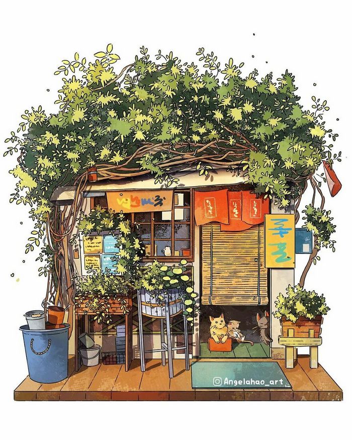 42 desenhos fofos de casas japonesas, de Angela Hao 12