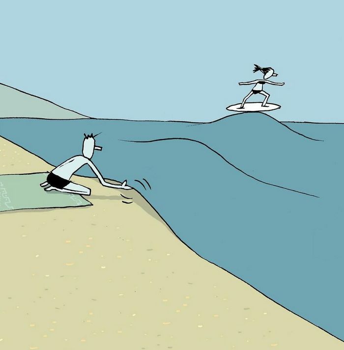 36 ilustrações que tornam as situações mundanas surreais por este artista israelense 3
