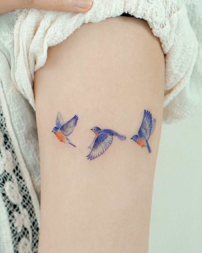 Artista coreana cria belas tatuagens que parecem pinturas em aquarela (42 fotos) 38