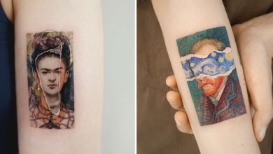 Artista coreana cria belas tatuagens que parecem pinturas em aquarela (42 fotos) 42