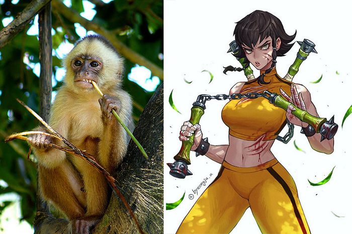 Artista coreano transforma animais em personagens de anime, mantendo suas características (17 fotos) 2