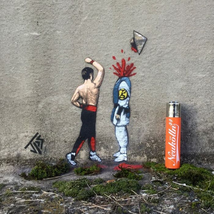 Artista torna as ruas divertidas ao criar grafites que interagem com o ambiente (46 fotos) 16