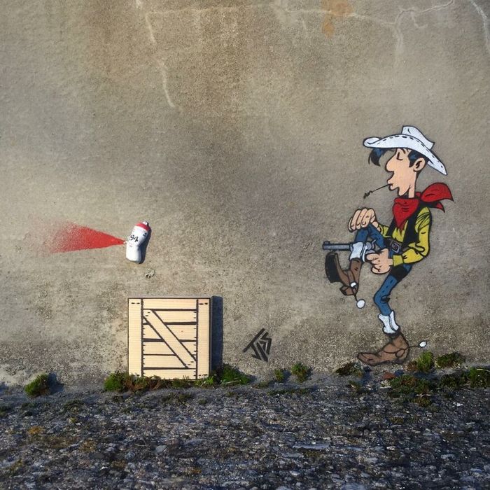 Artista torna as ruas divertidas ao criar grafites que interagem com o ambiente (46 fotos) 24