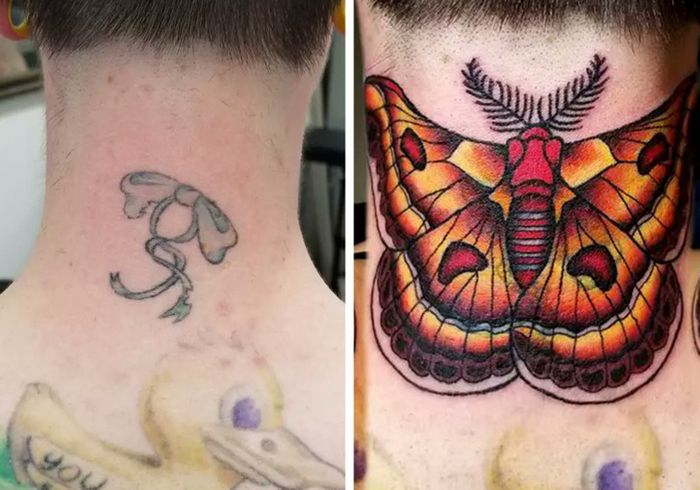24 correção de tatuagem que transformaram desenho sem graça em algo verdadeiramente original 8