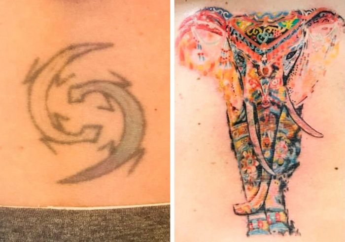24 correção de tatuagem que transformaram desenho sem graça em algo verdadeiramente original 15