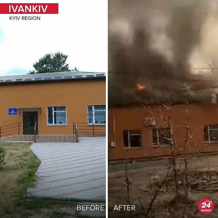 Antes e depois: 20 fotos devastadoras da Ucrânia que mostram a rapidez com que a guerra destrói tudo 7