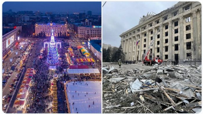 Antes e depois: 20 fotos devastadoras da Ucrânia que mostram a rapidez com que a guerra destrói tudo 15