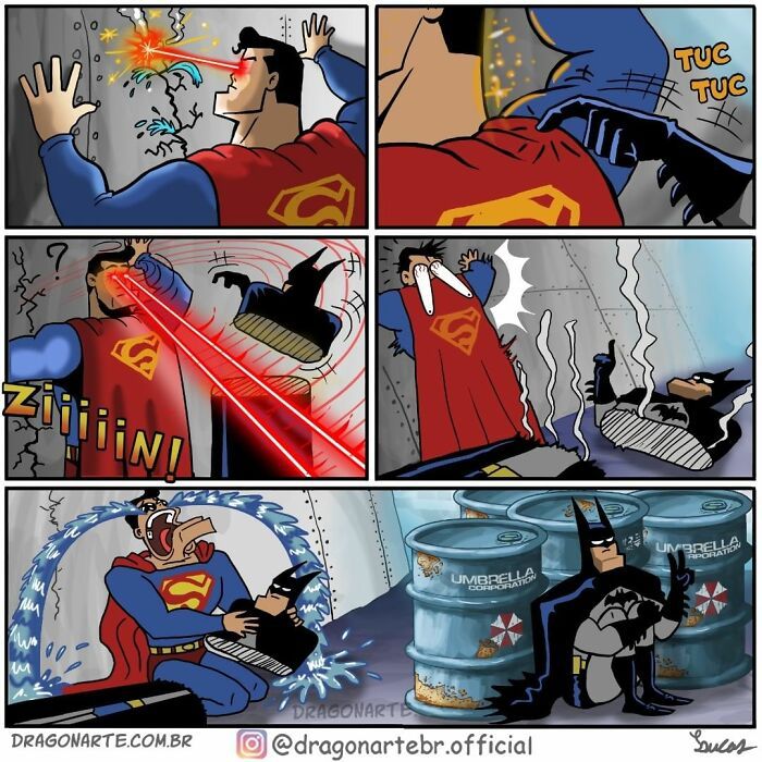 Artista mostra o que super-heróis e outros personagens famosos estão fazendo quando ninguém está olhando (34 quadrinhos) 15
