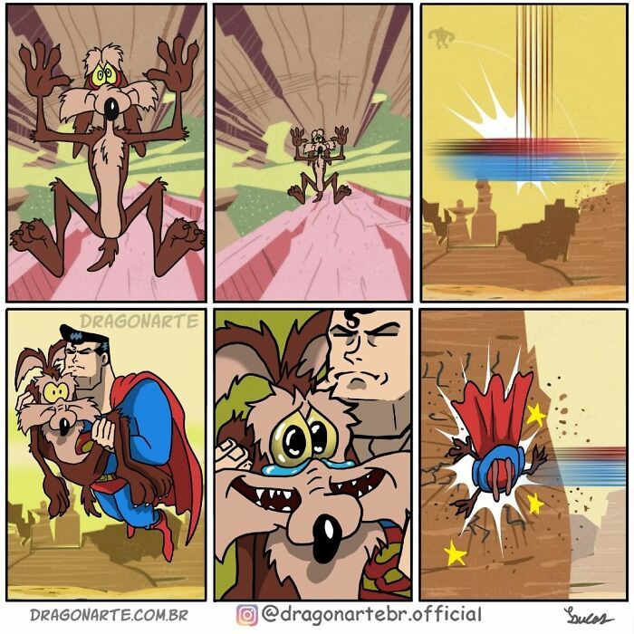 Artista mostra o que super-heróis e outros personagens famosos estão fazendo quando ninguém está olhando (34 quadrinhos) 11