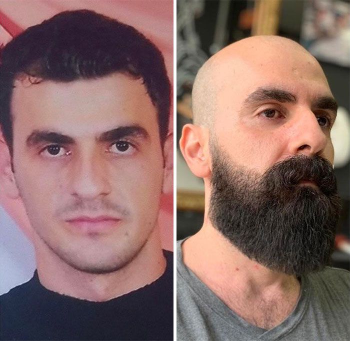 36 fotos antes e depois de homens que abandonaram as navalhas e deixaram suas barbas crescerem livremente 9