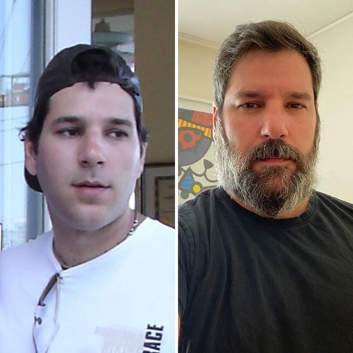 36 fotos antes e depois de homens que abandonaram as navalhas e deixaram suas barbas crescerem livremente 11