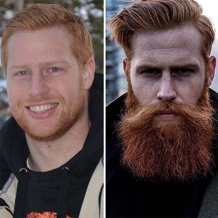 36 fotos antes e depois de homens que abandonaram as navalhas e deixaram suas barbas crescerem livremente 35