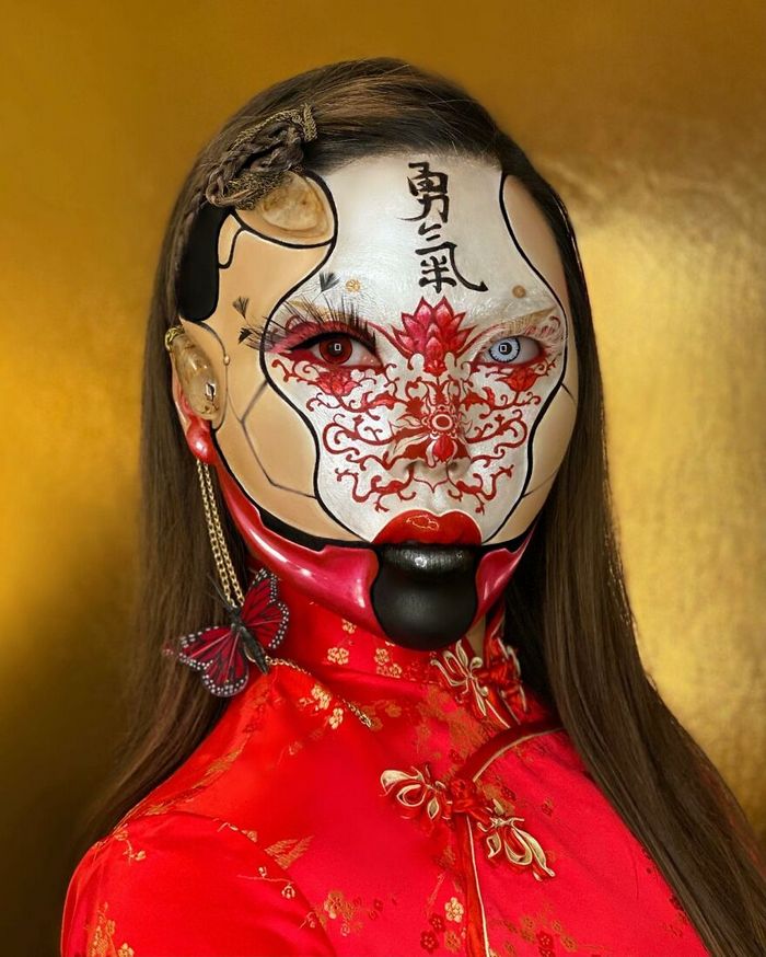 Maquiagem extraordinária: 42 looks de ilusão de ótica deste artista 7
