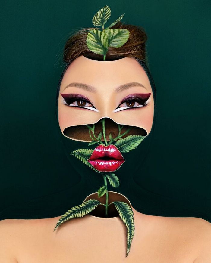 Maquiagem extraordinária: 42 looks de ilusão de ótica deste artista 11