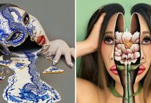 Maquiagem extraordinária: 42 looks de ilusão de ótica deste artista 12
