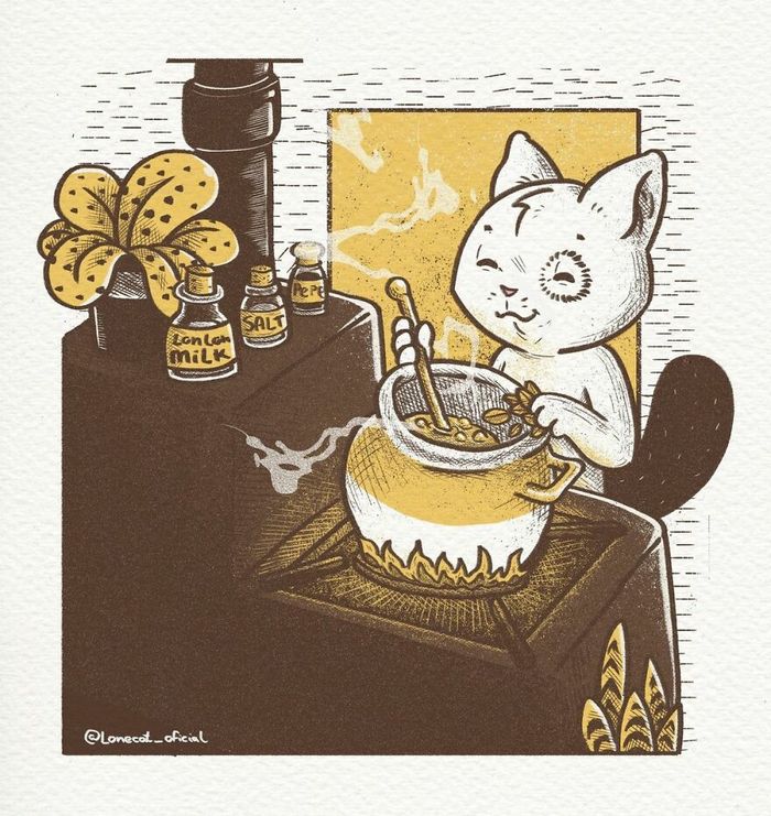 Ilustrações fofas com um gato introvertido que está apenas vivendo sua vida (29 fotos) 3