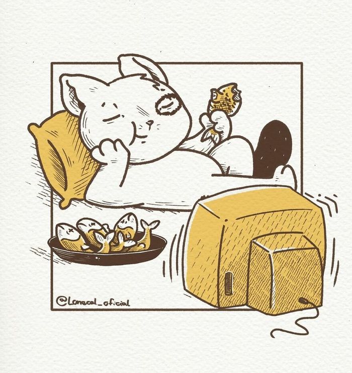 Ilustrações fofas com um gato introvertido que está apenas vivendo sua vida (29 fotos) 10