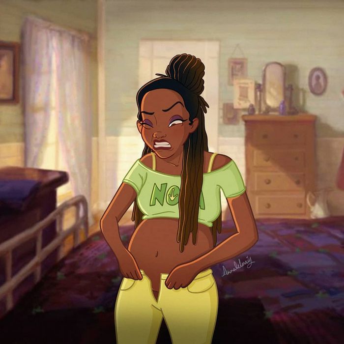 Uma artista compartilha sua gravidez e maternidade através das ilustrações da Disney (15 fotos) 8