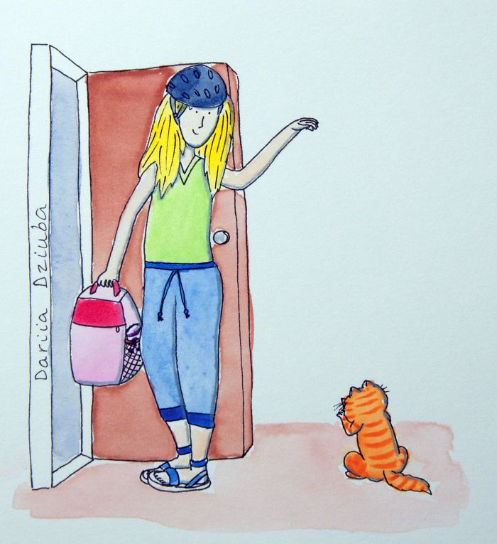 40 ilustrações divertidas que mostram as vantagens de viver com um gato 24