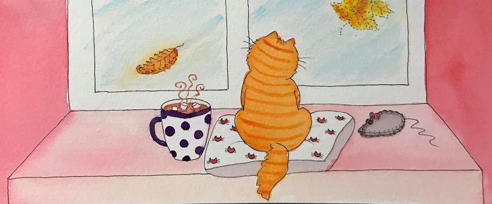40 ilustrações divertidas que mostram as vantagens de viver com um gato 27