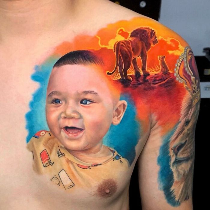 Artista faz tatuagens que parecem ter sido impressas na pele (42 fotos) 23