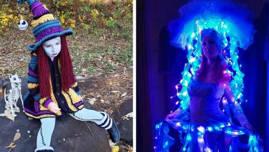 20 pessoas que usaram sua imaginação e mãos habilidosas para criar fantasias de Halloween memoráveis 62