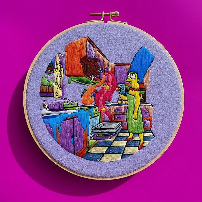42 cenas dos Simpsons recriadas com bordados 4