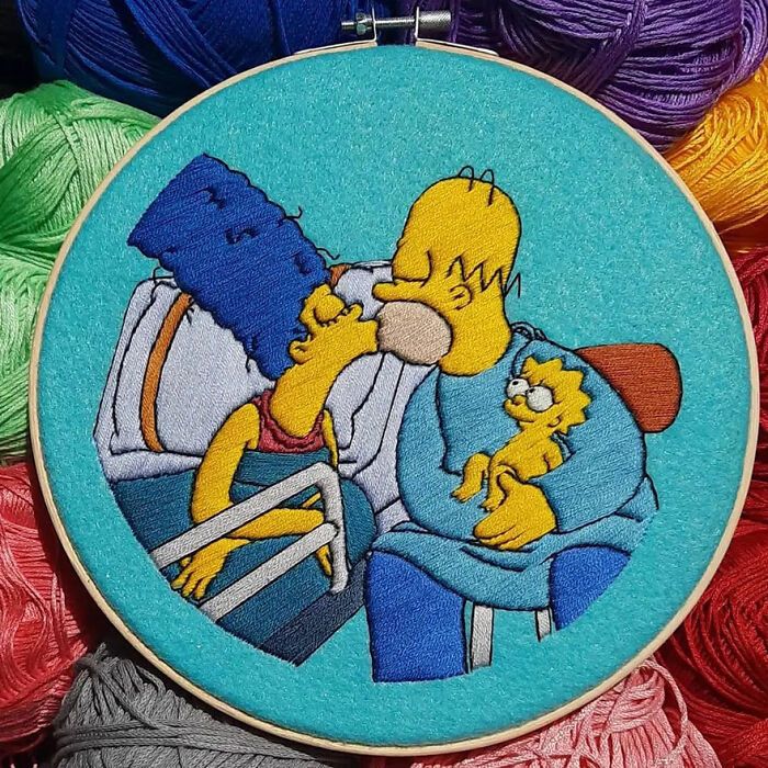 42 cenas dos Simpsons recriadas com bordados 14