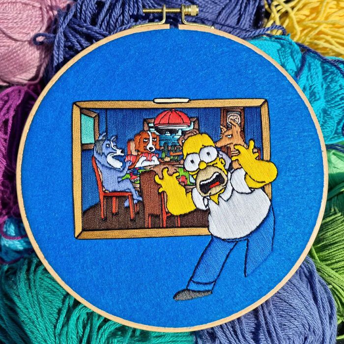 42 cenas dos Simpsons recriadas com bordados 24