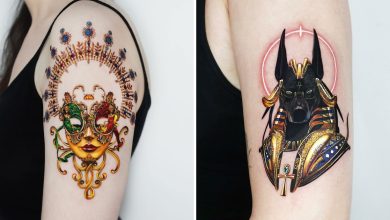 Artista de Manhattan tem uma habilidade incrível de criar tatuagens douradas hiper-realistas (38 fotos) 2