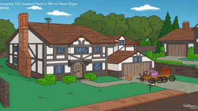 Reimaginando a casa dos Simpsons em 8 estilos domésticos britânicos 25
