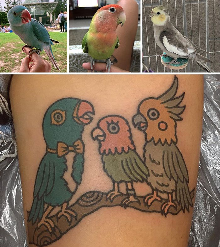 Artista cria tatuagens divertidas estilo desenhos animados, com inspiração em animais de estimação e brinquedos infantis (36 fotos) 19