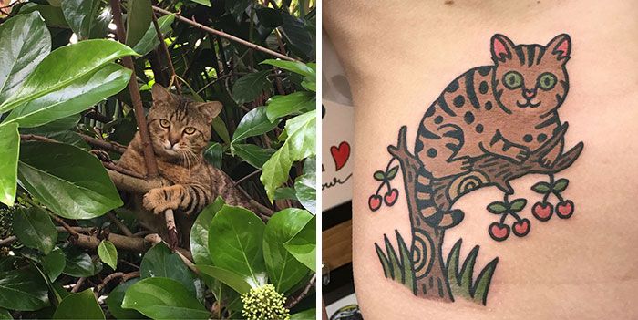 Artista cria tatuagens divertidas estilo desenhos animados, com inspiração em animais de estimação e brinquedos infantis (36 fotos) 28