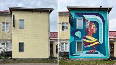 Este artista pinta murais em paredes e lhes dá uma nova vida (30 fotos) 39