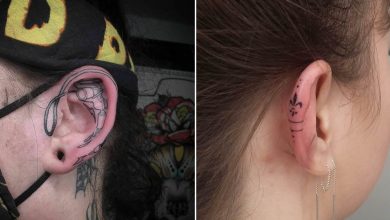 42 ideias de tatuagens de orelha que vão de sutil a selvagem 1