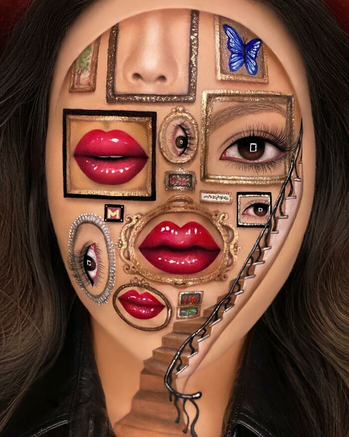 30 visuais de maquiagem incríveis criados por este artista que desafiarão sua percepção 8
