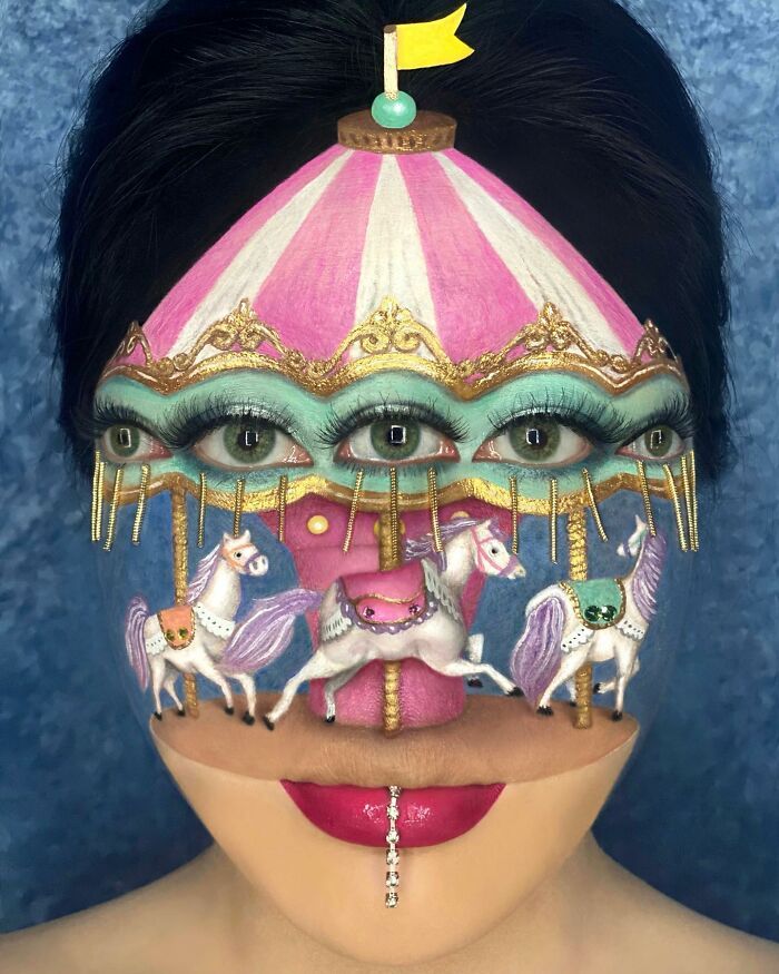 30 visuais de maquiagem incríveis criados por este artista que desafiarão sua percepção 18