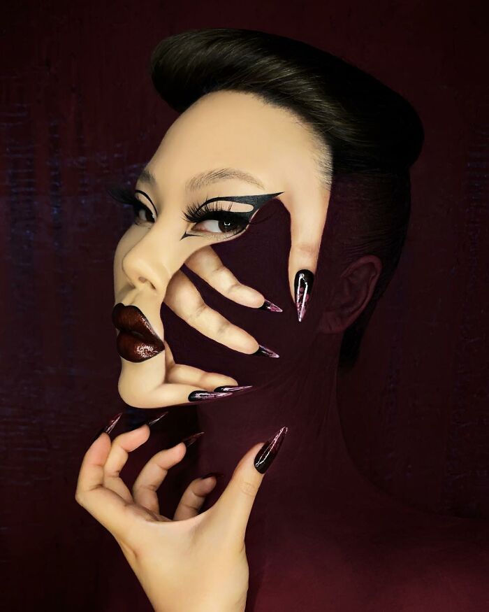 30 visuais de maquiagem incríveis criados por este artista que desafiarão sua percepção 28