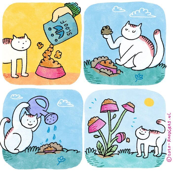 As adoráveis aventuras em quadrinhos de um gato (32 fotos) 4