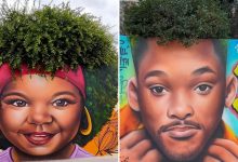 Natureza em retratos: Murais de Fábio Gomes transformam árvores em cabelos artísticos (25 fotos) 8