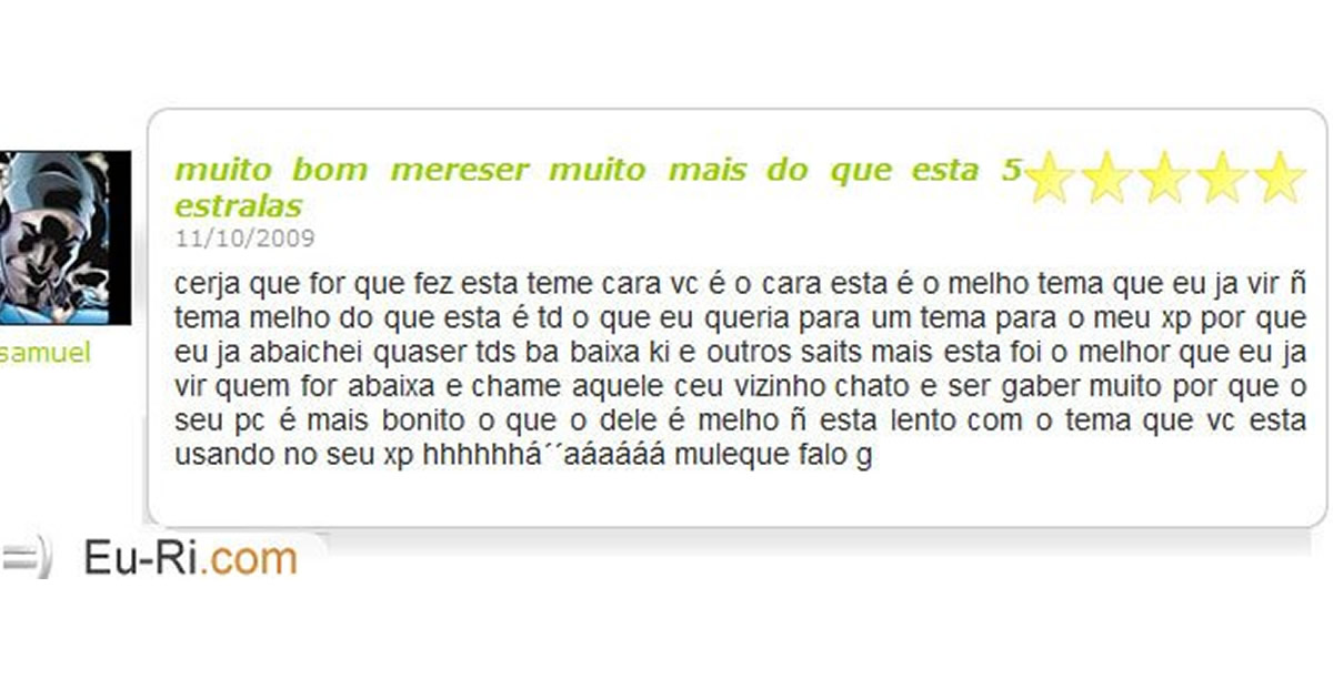 Decifre esse comentário.