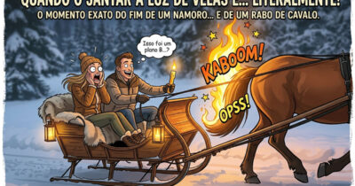 Jantar romântico ou churrasco de crina? O encontro a luz de velas que terminou em labaredas!